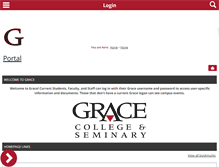 Tablet Screenshot of portal.grace.edu